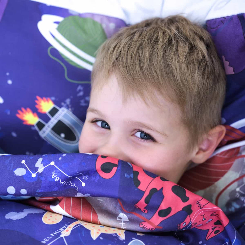 Health pillow with space pattern for children