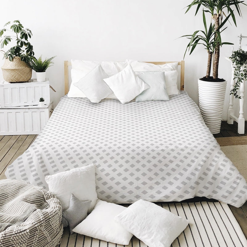 Original therapy blanket - cotton cover white with delicate checks