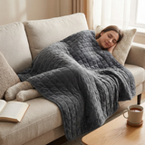 Original therapy blanket - weighted blanket with 4-season cover in fir green for adults