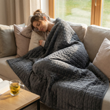 Original therapy blanket - weighted blanket with 4-season cover in fir green for adults