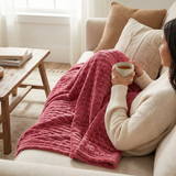 Couverture thérapeutique originale - Couverture pondérée avec housse 4 saisons en rose pour adultes