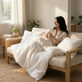 Original therapy blanket - weighted blanket with 4-season cover in fir green for adults