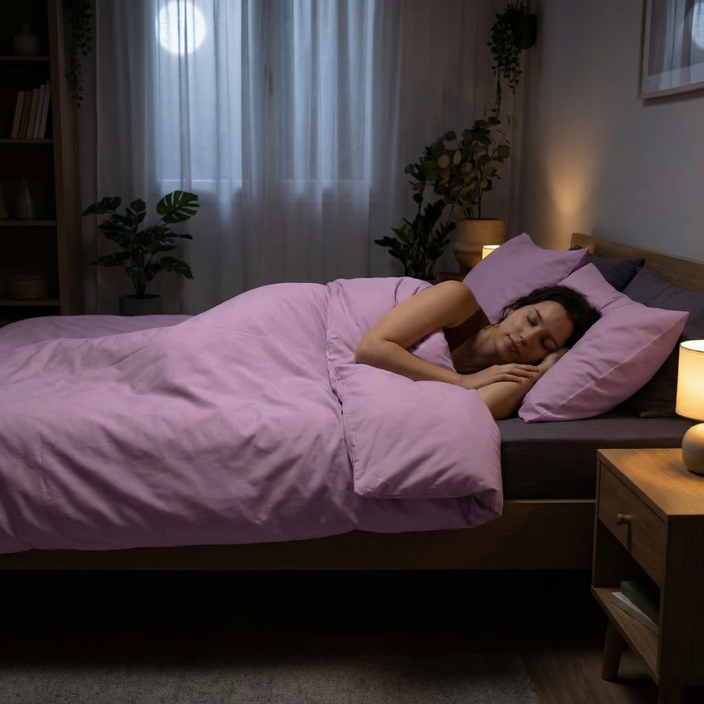 Original therapy blanket - weighted blanket with cotton cover in lavender for adults