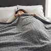 Original therapy blanket - weighted blanket with 4-season cover in gray for adults