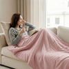 Original therapy blanket - weighted blanket with cotton cover in pink for adults