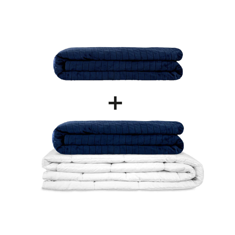 Original therapy blanket - weighted blanket set for adults including 2 covers of choice