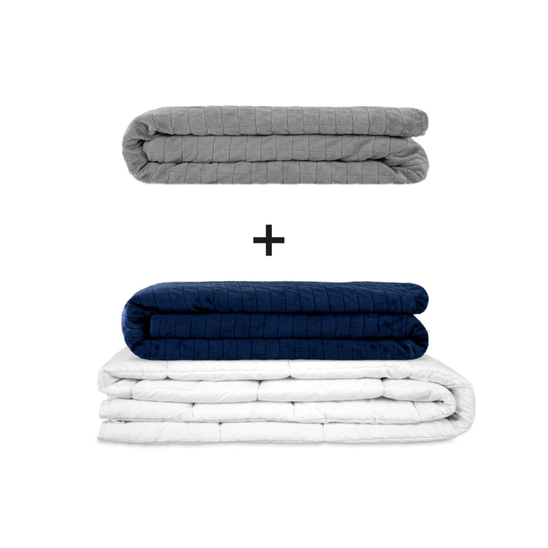 Original therapy blanket - weighted blanket set for adults including 2 covers of choice