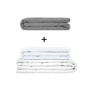 Original therapy blanket - weighted blanket set for adults including 2 covers of choice