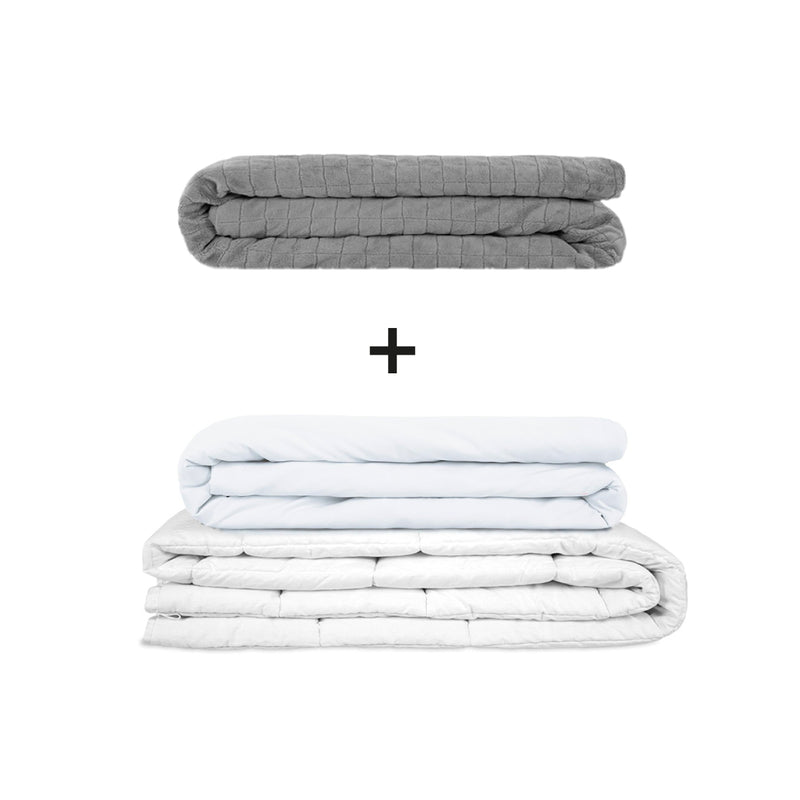 Original therapy blanket - weighted blanket set for adults including 2 covers of choice