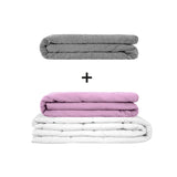 Original therapy blanket - weighted blanket set for adults including 2 covers of choice