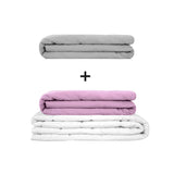 Original therapy blanket - weighted blanket set for adults including 2 covers of choice