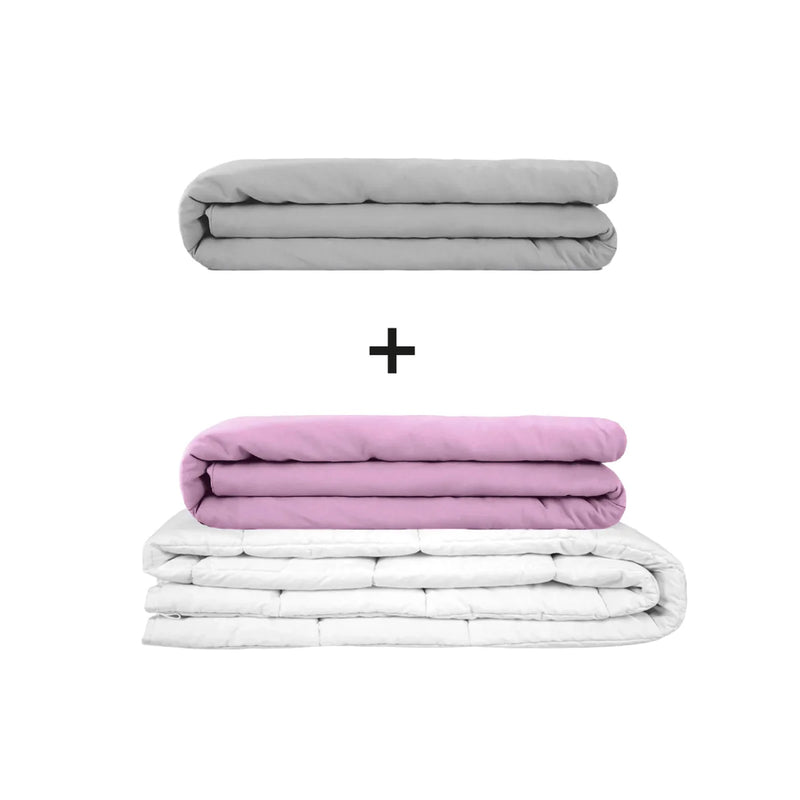 Original therapy blanket - weighted blanket set for adults including 2 covers of choice