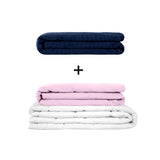 Original therapy blanket - weighted blanket set for adults including 2 covers of choice