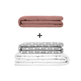 Original therapy blanket - weighted blanket set for adults including 2 covers of choice