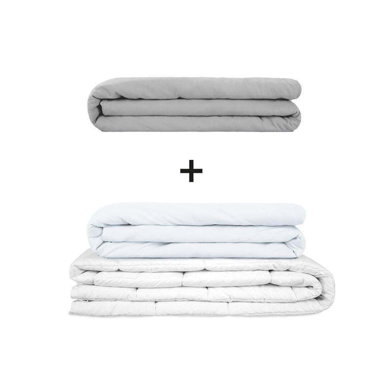 Original therapy blanket - weighted blanket set for adults including 2 covers of choice