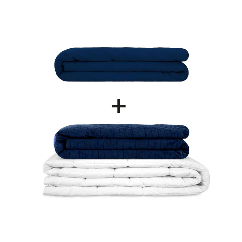 Original therapy blanket - weighted blanket set for adults including 2 covers of choice