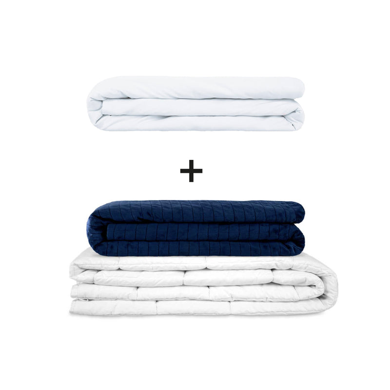 Original therapy blanket - weighted blanket set for adults including 2 covers of choice