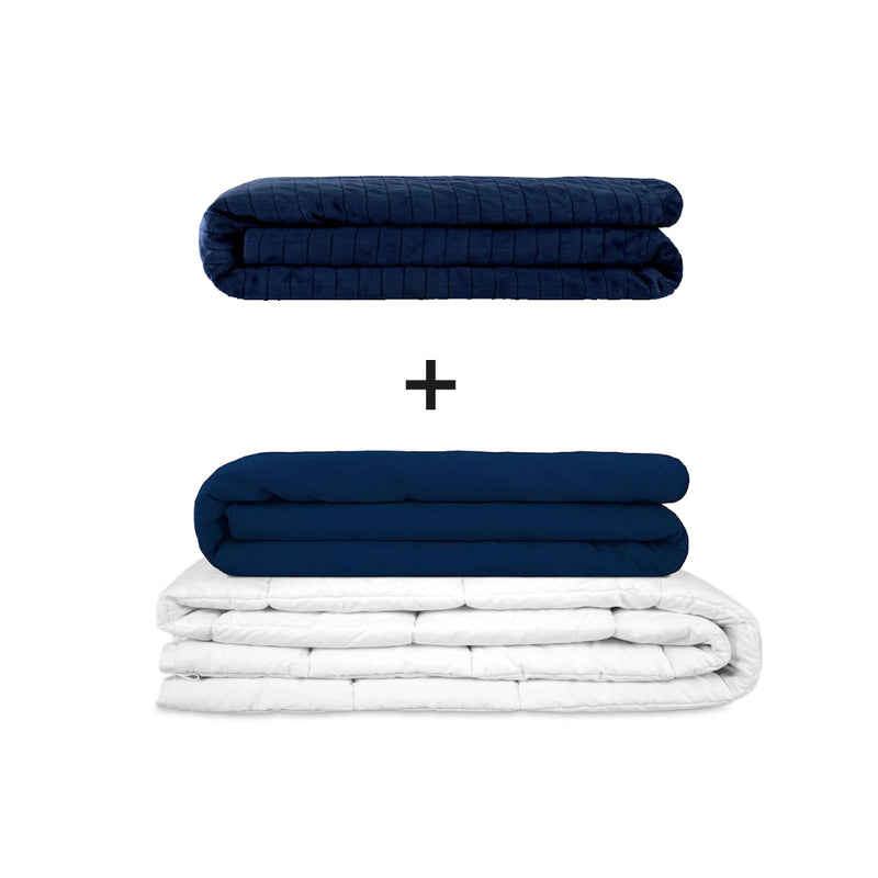 Original therapy blanket - weighted blanket set for adults including 2 covers of choice