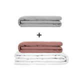 Original therapy blanket - weighted blanket set for adults including 2 covers of choice