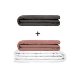 Original therapy blanket - weighted blanket set for adults including 2 covers of choice