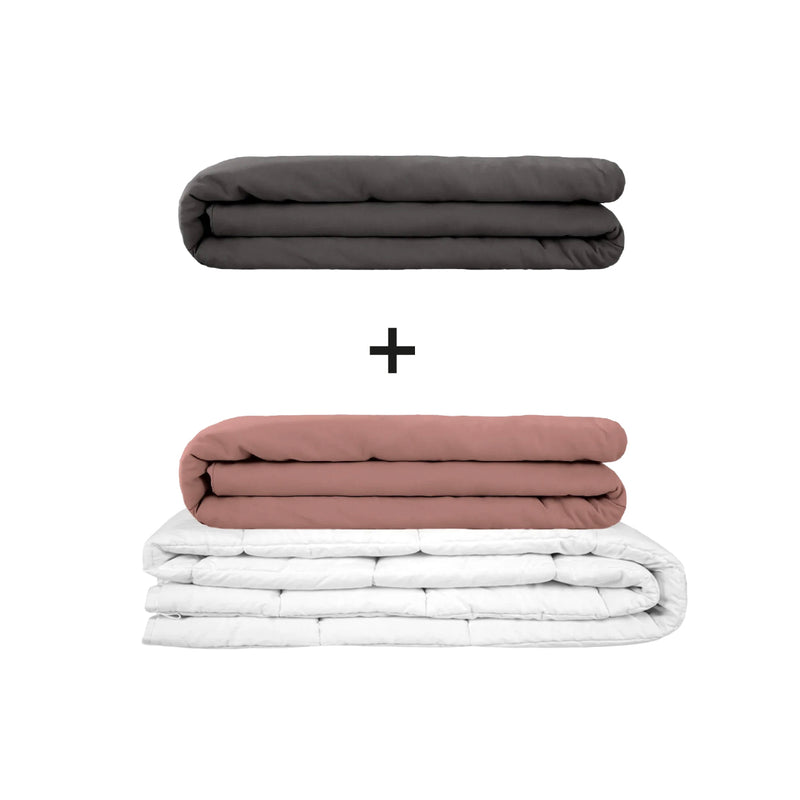 Original therapy blanket - weighted blanket set for adults including 2 covers of choice