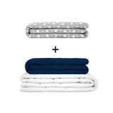 Original therapy blanket - weighted blanket set for adults including 2 covers of choice