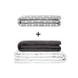 Original therapy blanket - weighted blanket set for adults including 2 covers of choice