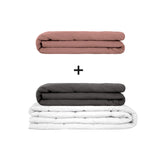 Original therapy blanket - weighted blanket set for adults including 2 covers of choice
