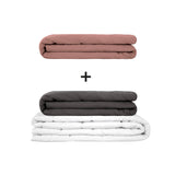 Original therapy blanket - weighted blanket set for adults including 2 covers of choice