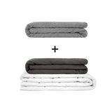 Original therapy blanket - weighted blanket set for adults including 2 covers of choice