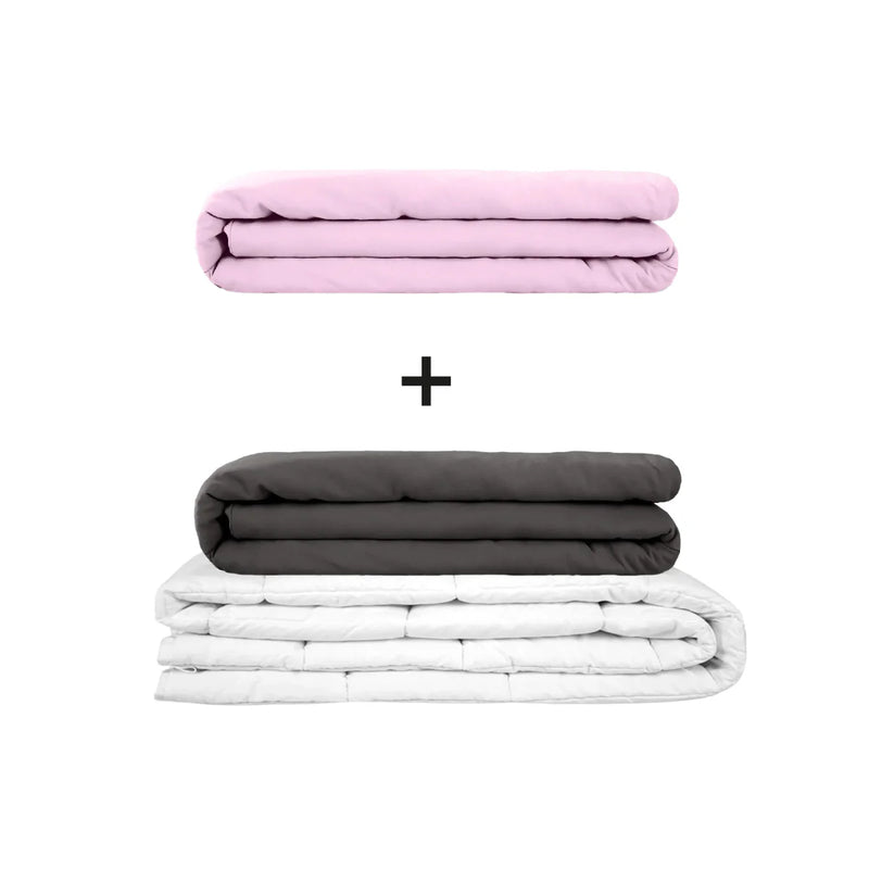 Original therapy blanket - weighted blanket set for adults including 2 covers of choice