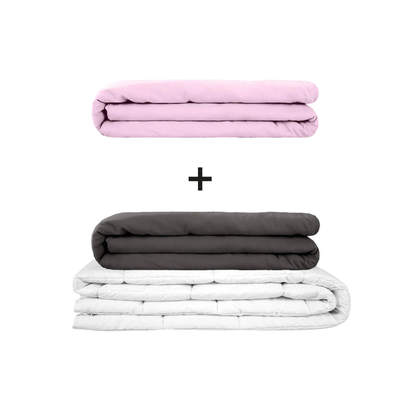 Original therapy blanket - weighted blanket set for adults including 2 covers of choice