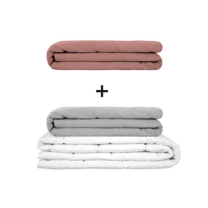 Original therapy blanket - weighted blanket set for adults including 2 covers of choice