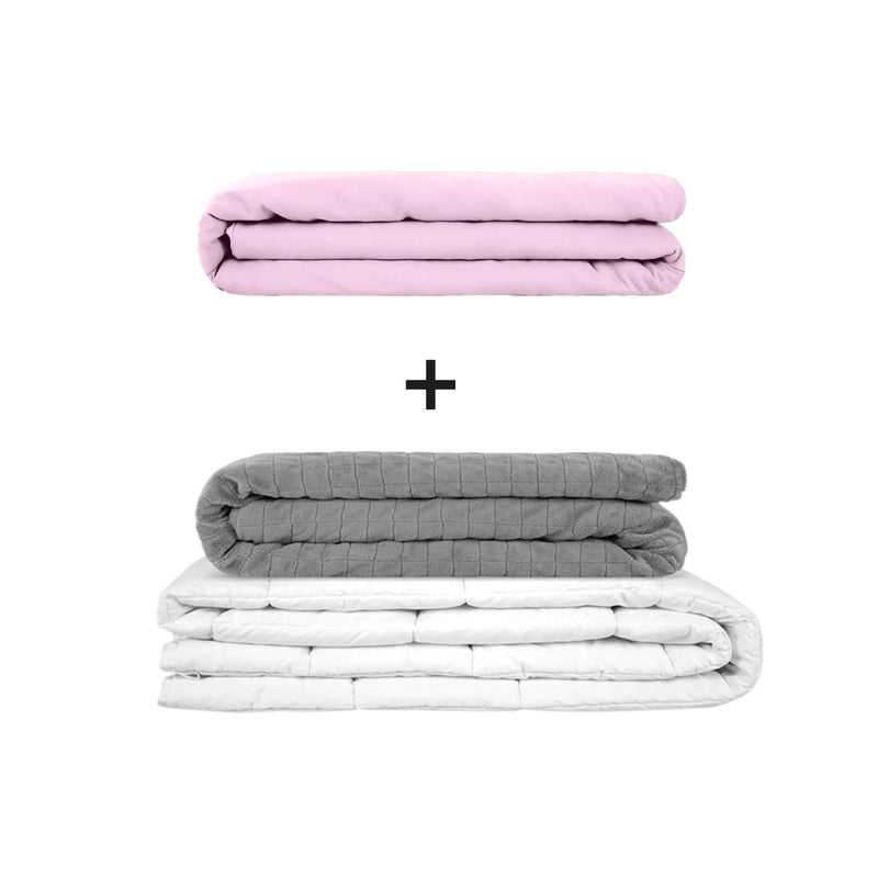 Original therapy blanket - weighted blanket set for adults including 2 covers of choice
