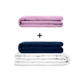 Original therapy blanket - weighted blanket set for adults including 2 covers of choice