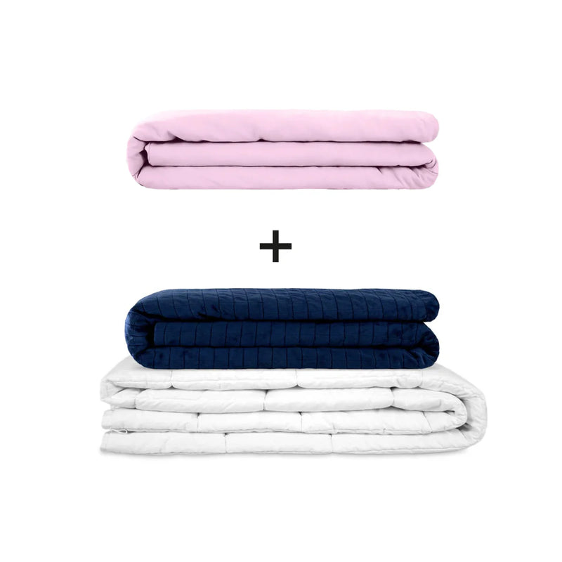 Original therapy blanket - weighted blanket set for adults including 2 covers of choice