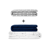 Original therapy blanket - weighted blanket set for adults including 2 covers of choice