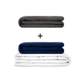 Original therapy blanket - weighted blanket set for adults including 2 covers of choice
