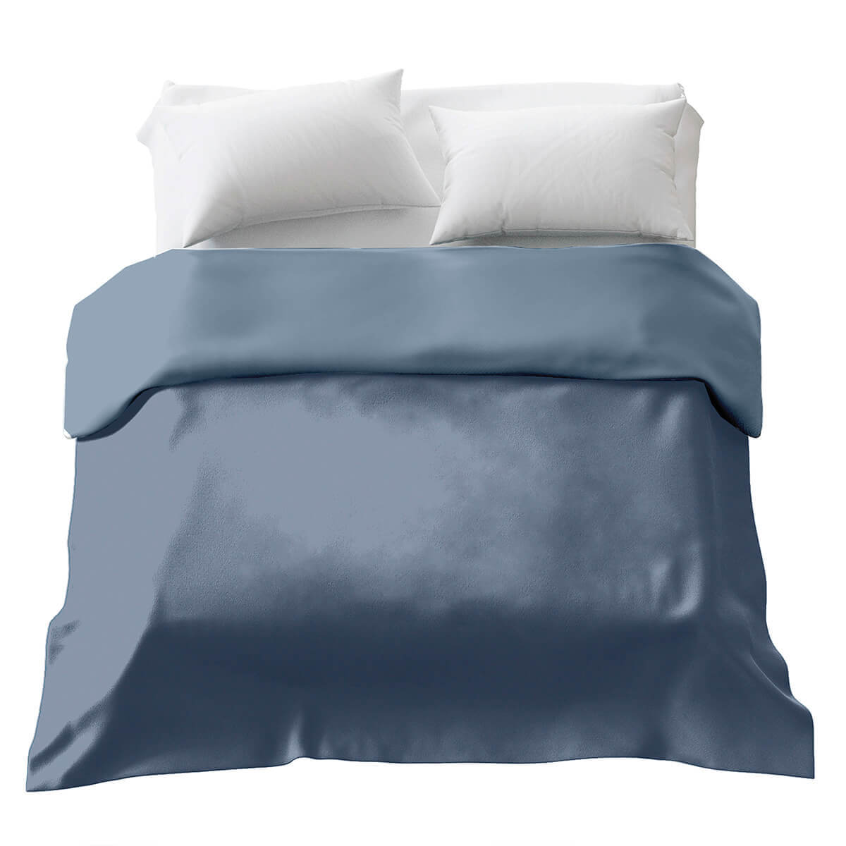 Couverture thérapeutique originale - Housse en coton bleu acier