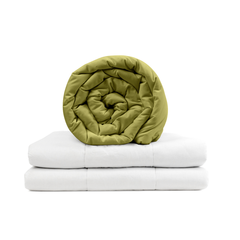 Original therapy blanket - weighted blanket with cotton cover in khaki for adults