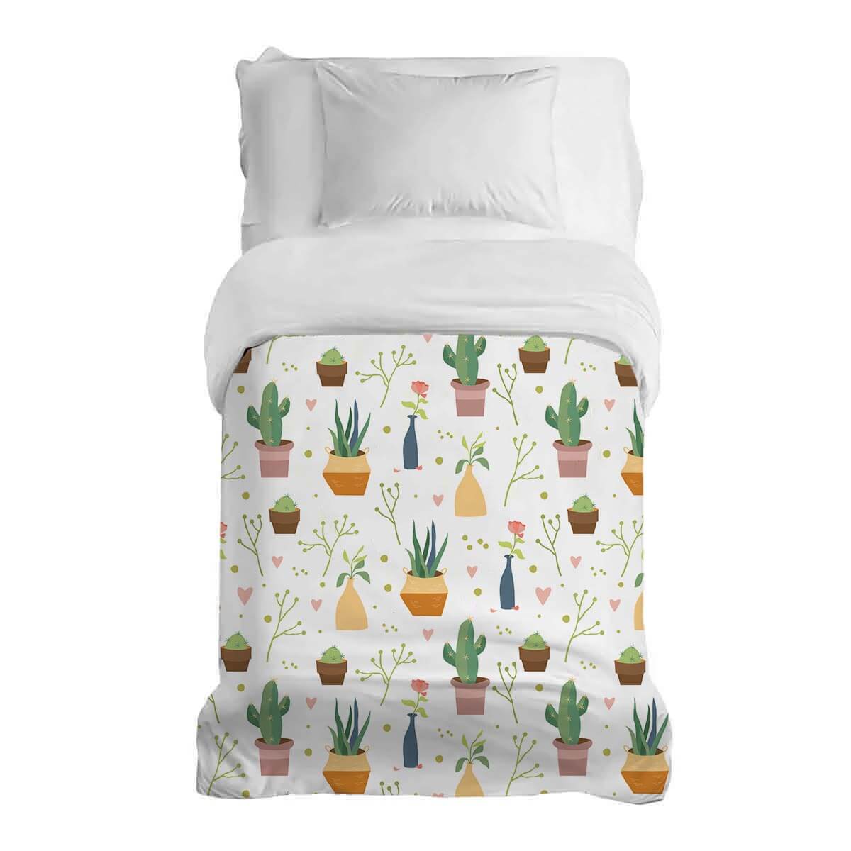 Couverture thérapeutique originale - Housse en coton Plantes d'intérieur colorées