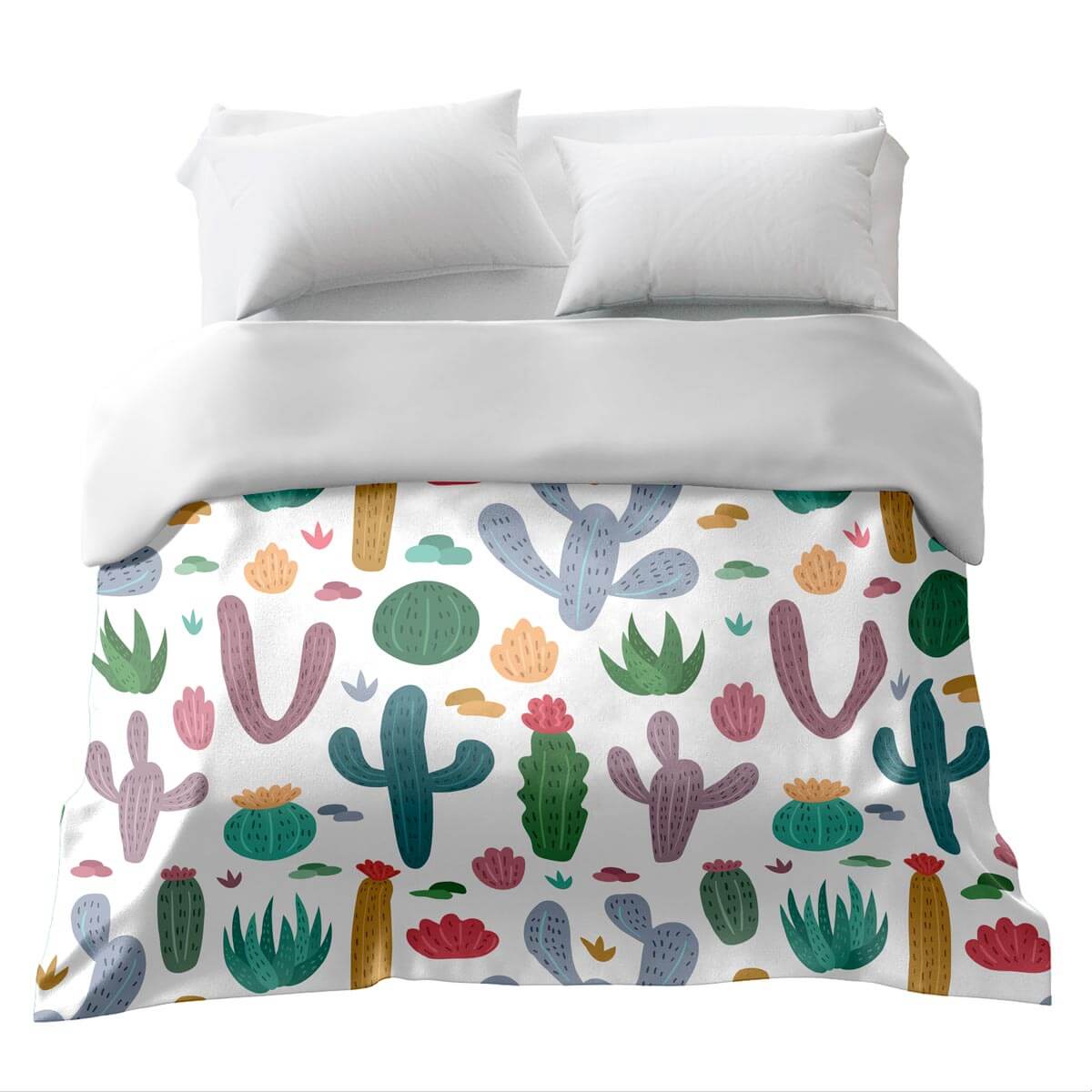 Original therapy blanket - cotton cover colorful cacti