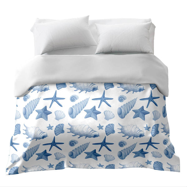 Original therapy blanket - cotton cover blue shells