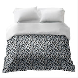 Original therapy blanket - cotton cover black white leopard pattern