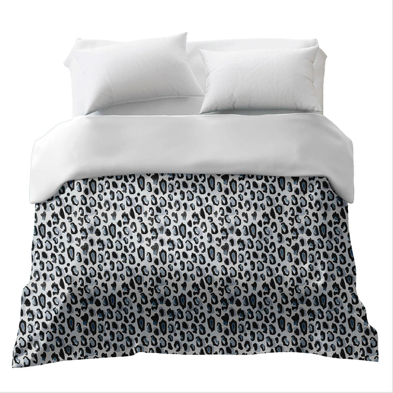 Original therapy blanket - cotton cover black white leopard pattern
