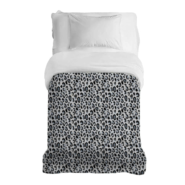 Original therapy blanket - cotton cover black white leopard pattern