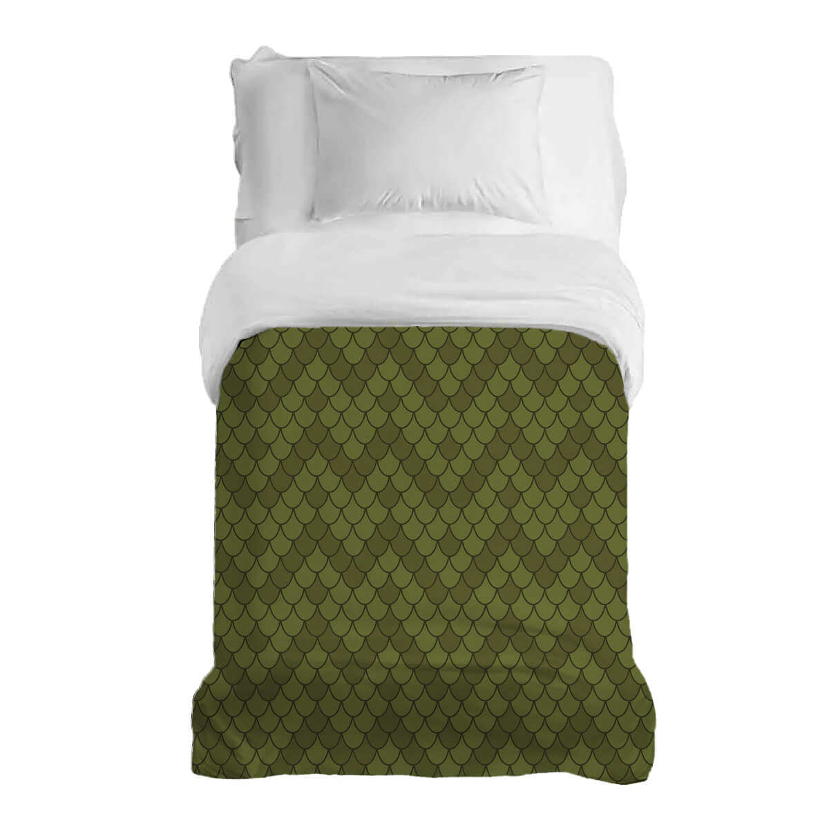 Couverture thérapeutique originale - Housse en coton Peau de serpent verte