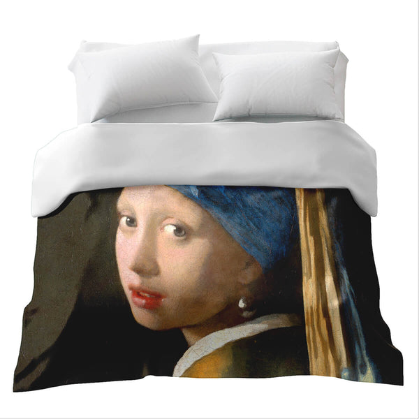 Original therapy blanket - cotton cover The Girl with the Pearl Earring