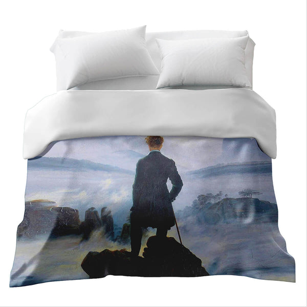Original therapy blanket - cotton cover The Wanderer above the Sea of Fog