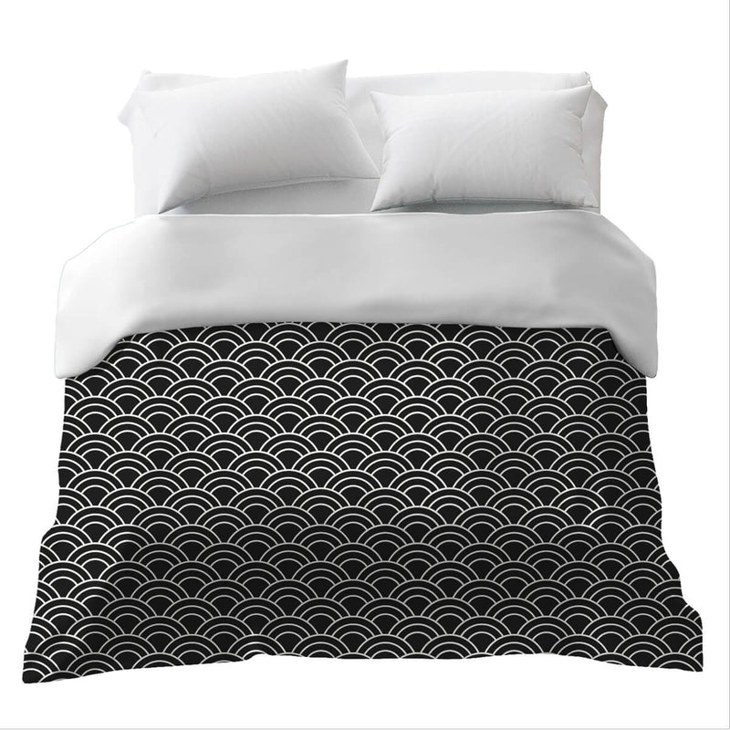 Original therapy blanket - cotton cover black white arches